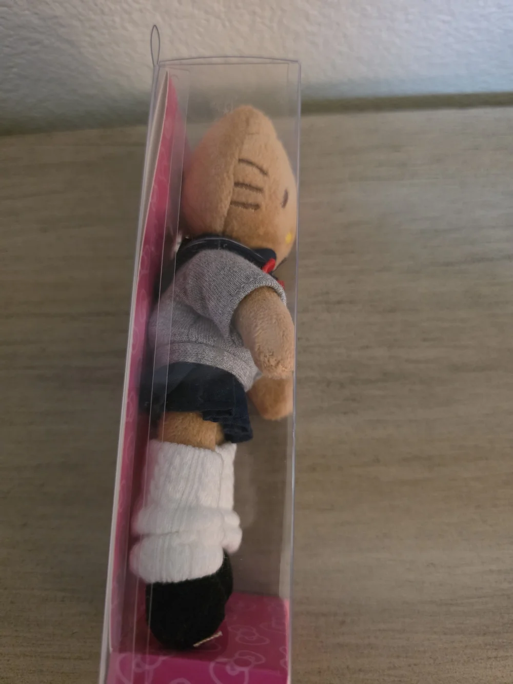 Hello Kitty Brown Plush with Navy Sailor Outfit and Red Bow Bag Clip
